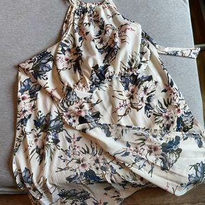 White floral maxi dress